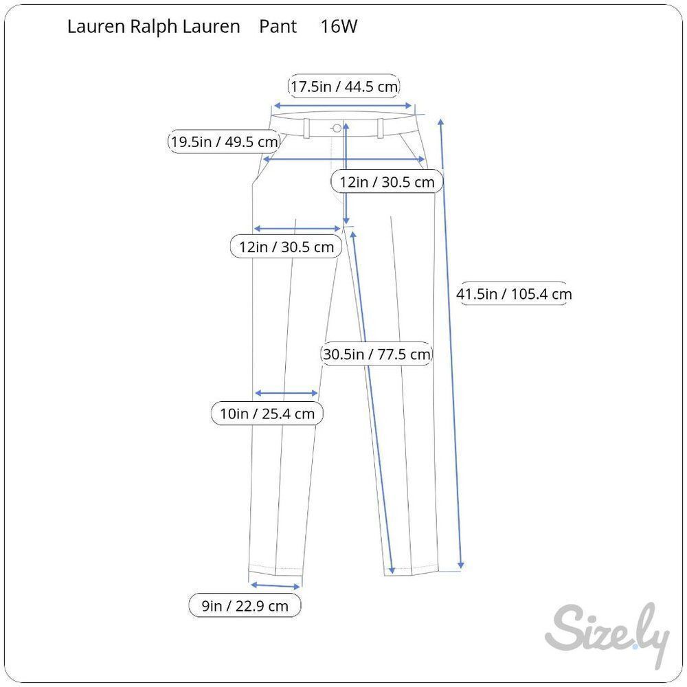 Lauren Ralph Lauren Pants Womens Cotton Front Zip Pockets Black Size 16W - Picture 9 of 9